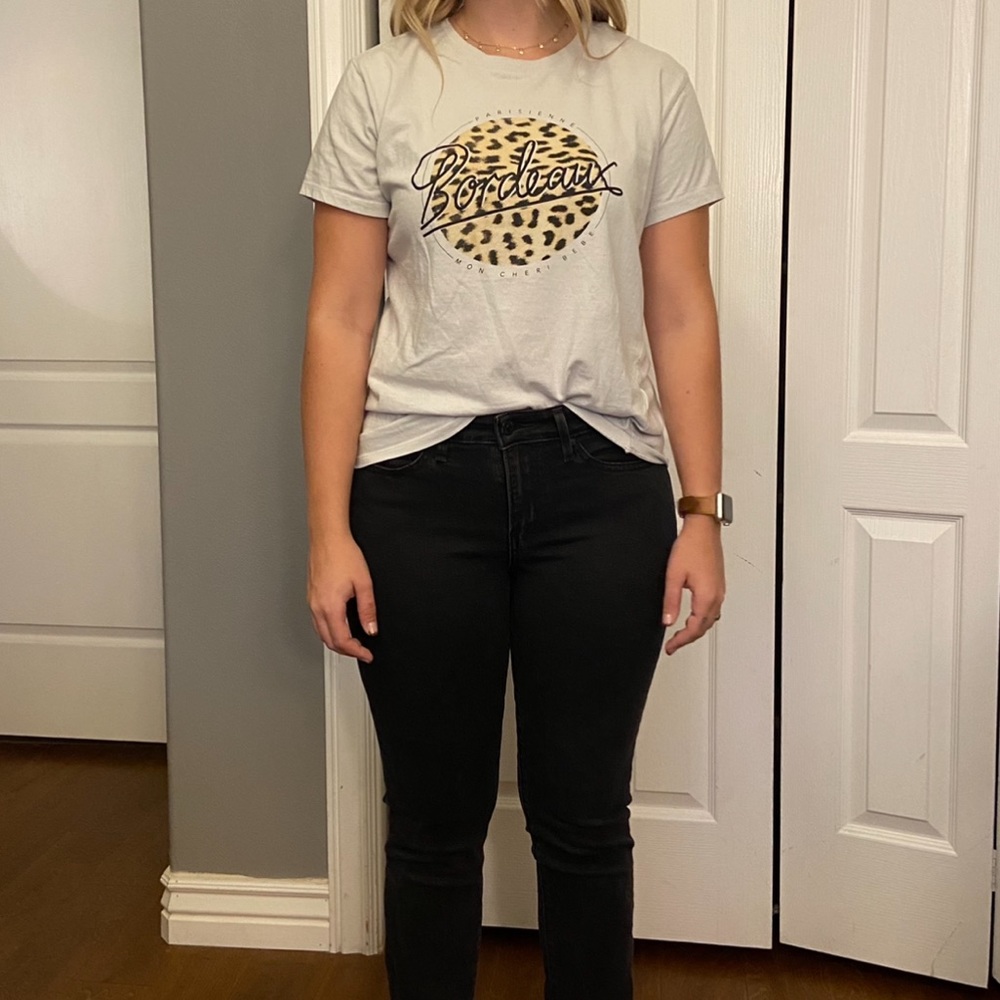 Grey Cheetah print shirt